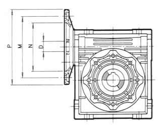 RV减速机尺寸图（法兰输入型）